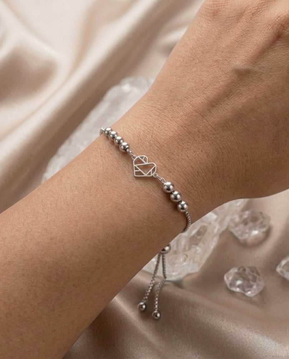Pulsera ajustable corazón