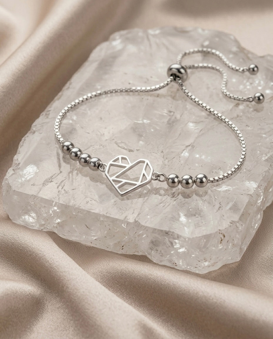 Pulsera ajustable corazón