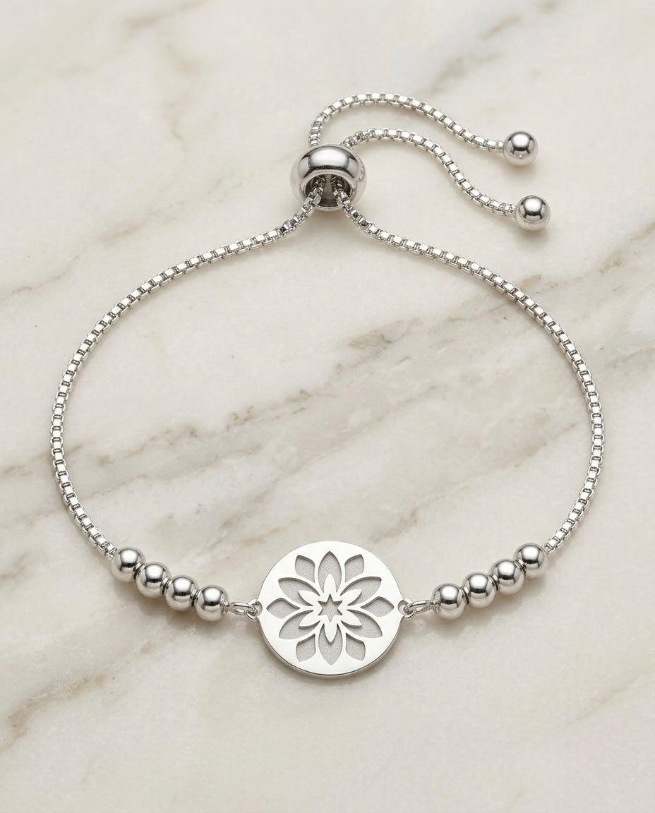 Pulsera ajustable flor